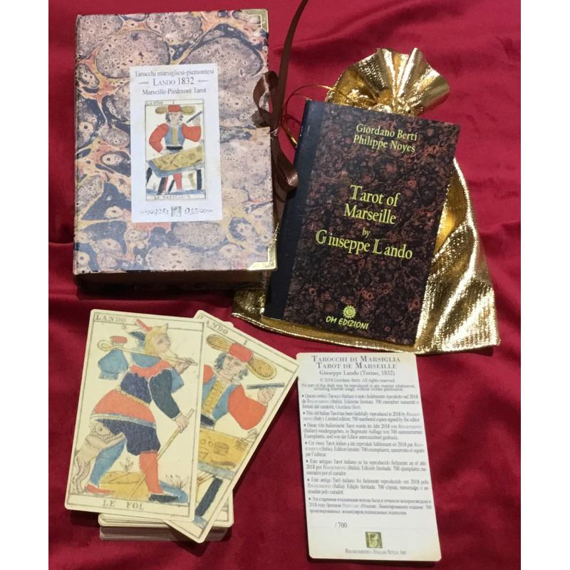 Tarot coleccion Lando Marseille - Piedmont 1832 (Giordano Berti)  Deluxe Edicion Limitada 700 Ejemplares Numerados y Firmados (78 Cartas+ instrucciones (GioB) 12/19 (EN)