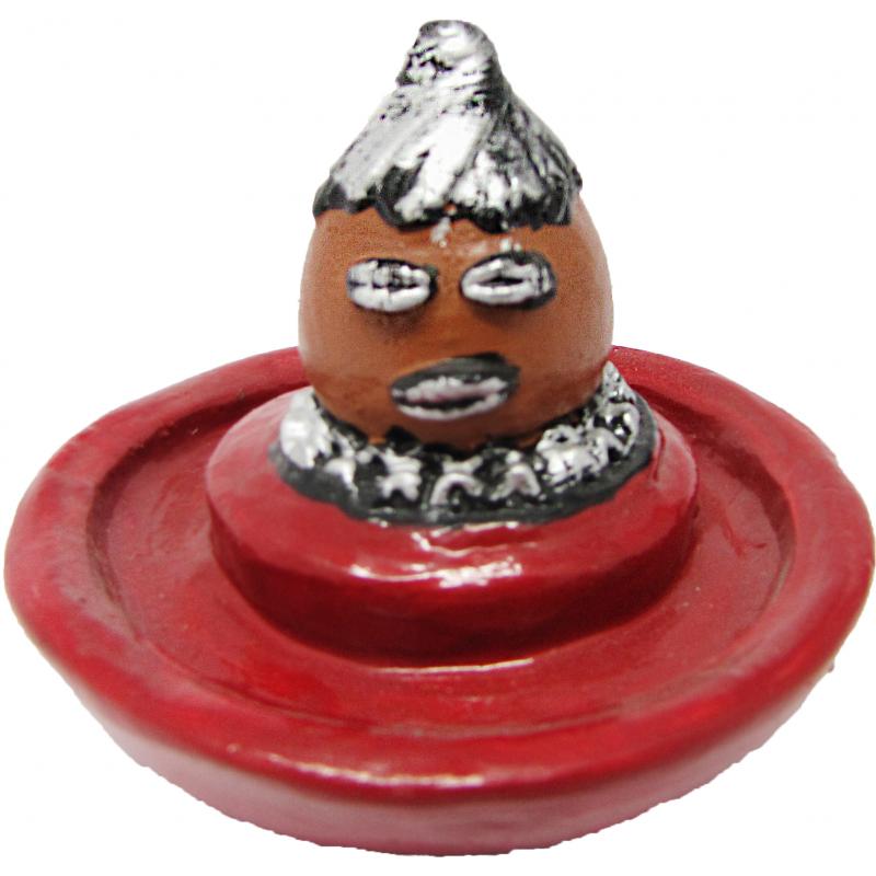Imagen Orisha Eleggua Plato Rojo 5 x 6 cm