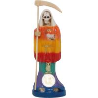 Imagen Santa Muerte 16 cm. (7 Colores) (Amuleto semillas) - Resina (has)