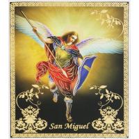 Litografia dorada San Miguel escudo (20 x 25 cm)