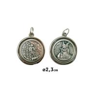Medalla Metal Redonda 2,3 Cm San Miguel Y Angel Custodio
