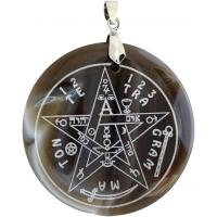 Colgante Geometria Tetragramatron Agata Gris (Has)
