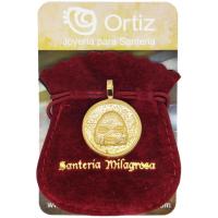 Medalla joyeria Eleggua Oro 18k chapado (2,7 cm)