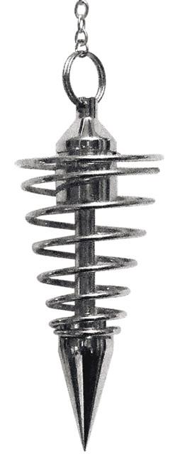 PENDULO Metal Espiral Plateado Punta Metal 6.3 x 2.8 cm (HAS)