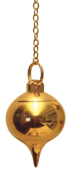 PENDULO Metal Gota Chapado Oro 3,3 x 2,3 cm (Con Testigo)