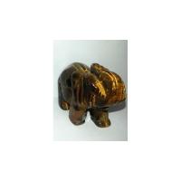 Piedra Forma Elefante Ojo Tigre 5,5 x 8 cm