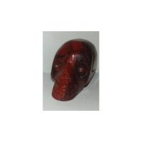 Piedra Forma Calavera Jaspe Rojo 3.5 x 2.5 cm