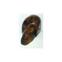 Piedra Forma Calavera Ojo Tigre 3.5 x 2.5 cm