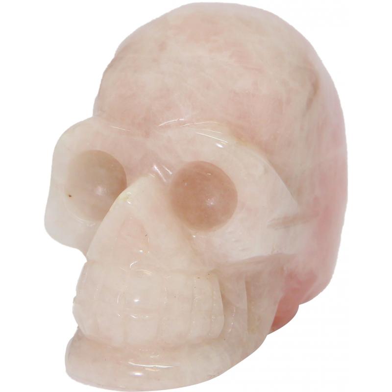 Piedra Forma Calavera Cuarzo Rosa 8 x 5.5 cm