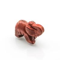 Piedra Forma Elefante Jaspe Rojo 4 x 2,5 cm