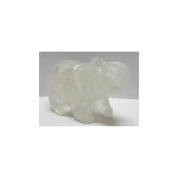 Piedra Forma Elefante Cuarzo Blanco 4 x 2,5 cm