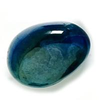 Piedra Gema Rodada Agata Azul 40 mm (1 UNIDAD)