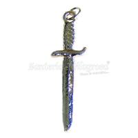 Amuleto Espada Santa Barbara / Chango Plateada - Niquelada 4...